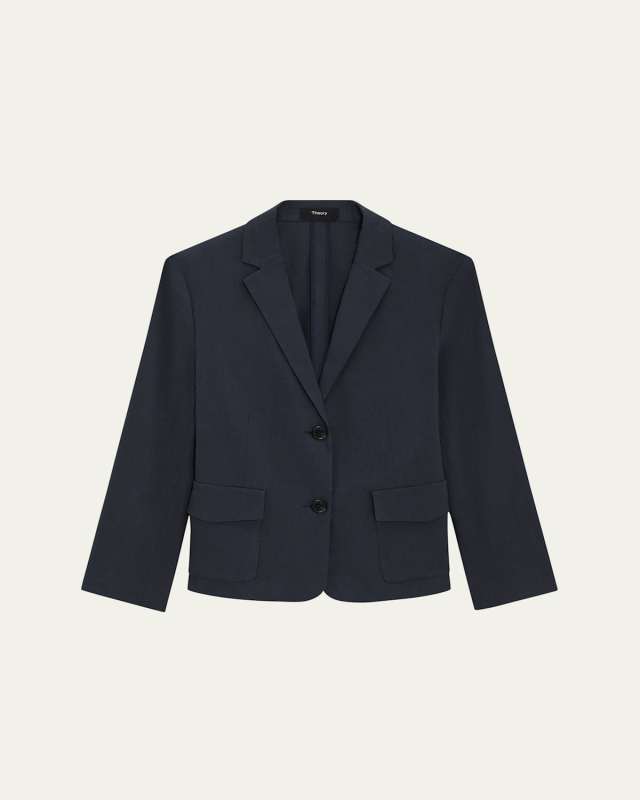 Shrunken Crunch Linen Jacket